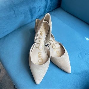 Sam Edelman Rodney d’Orsay Flat in Beige Suede